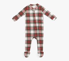 Stewart Plaid Flannel Family Pajama Collection | Pottery Barn Kids Kids Nightgowns, Plaid Pjs, Organic Nursery, Stewart Plaid, Plaid Baby, Baby Pajamas, Matching Family Pajamas, Organic Cotton Baby, Flannel Pajamas