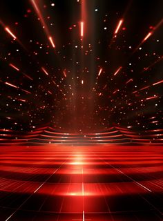 an abstract red and black background with bright lights coming from the top to the bottom