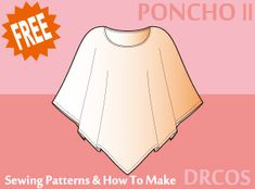 sewing patterns and how to make an origami ponchi for children's t - shirts