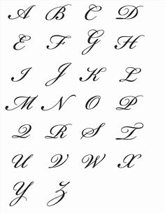 the upper and lower letters of an old english alphabet, with cursive writing