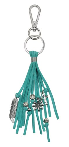 4022 - Suede Tassel Charm Keychain - Most Wanted USA Handmade Keychains, Tassel Keychain, Zipper Charms, Suede Tassel, Handbag Charms, Charm Keychain