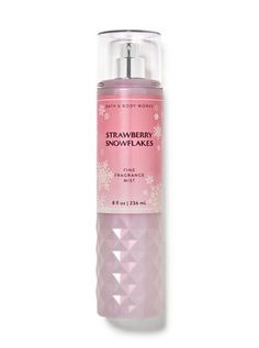 Strawberry Snowflakes Fine Fragrance Mist | Bath & Body Works Strawberry Snowflake, Strawberry Snowflakes, Skincare Christmas, Favorite Skincare Products