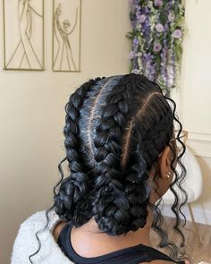 Don’t we all just love butterfly braids… | Instagram 3 Cornrow Braids Black Women, Curly Cornrow Hairstyles, French Braid Black Women, Cornrows For School, Goddess Cornrows Buns, Simple Braided Hairstyles Black Women, Butterfly Cornrows, Butterfly Feed In Braids, Cornrow With Curls