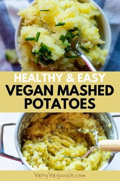 healthy and easy vegan mashed potatoes