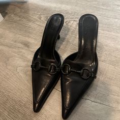 Vintage Gucci Leather Black Heels, Size Us 7.5 Although It’s Us 8 , Runs Little Small. Worn Few Times .(Dm Me For Question) Gucci Heels, Shoes Vintage, Gucci Leather, Black Leather Heels, Gucci Black, Gucci Shoes, Vintage Shoes, Vintage Leather, Black Heels