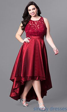 Formal Dresses Plus Size, Plus Size Wedding Guest Dress, Plus Size Wedding Dresses With Sleeves, Dresses For Apple Shape, High Low Prom Dress, Simply Dresses, High Low Prom Dresses, Formal Dresses With Sleeves