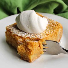 a piece of cake on a plate with a fork