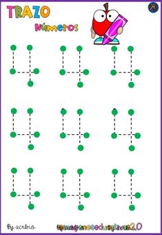 a printable worksheet with numbers for children to learn how to write and draw