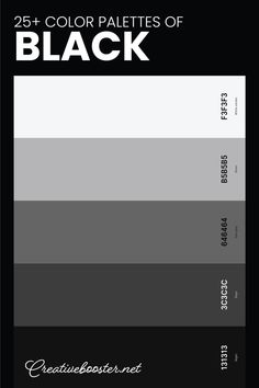 the color scheme for black is shown