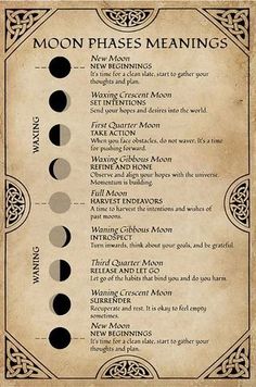 The Moon Phases, Moon Spells, Magia Das Ervas, Moon Reading, طابع بريدي, New Moon Rituals, Buku Harry Potter, Spiritual Journals