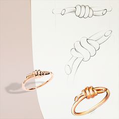 A knot so tight it blurs the line between "you" and "me": the new Nodo ring. Accessories Design Sketch, Ring Sketch, Jewel Drawing, Knot Jewelry, Jewelry Rendering, Jewelry Knowledge, Diy Jewelry Rings, Art Jewelry Design