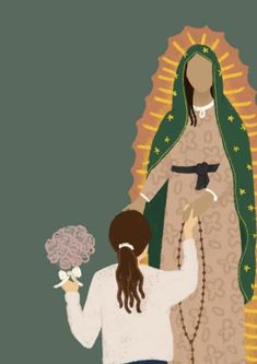 Rosario Wallpaper, Wallpapers Catolicos, Mexican Wallpaper Aesthetic, Wallpaper Catolico, Mexican Catholic Art, Mother Mary Wallpaper, Mary Wallpaper, Mexico Wallpaper, Catholic Wallpaper