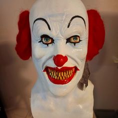 Adult Size Clown Mask By Ghoulish Productions. Strong Material, Not Flimsy. Has Tag, Looks New. Looks Authentically Created. One Size Scary Clown Mask, Scary Halloween Masks, Clown Mask, Clown Horror, Scary Clowns, Halloween Masks, Mask, Halloween, Color