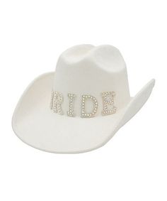 This gorgeous BRIDE cowgirl hat is perfect for your bachelorette party! It comes in your choice of black or white microsuede and is crafted with beautiful shiny rhinestones. The perfect accessory for the special wifey! Nashville Bachelorette, Black Bride, Nashville Wedding, Cowgirl Hats, Bachelorette Gifts, Cow Girl, Wedding Hats, Online Shopping Clothes, Nashville