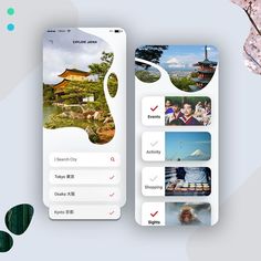 the app is designed to look like it has photos taken from different places in the world