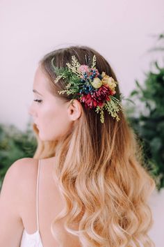 Bridal Hair Fresh Flowers, Fall Floral Hair Piece, Floral Hair Comb Wedding Fresh Flowers, Fresh Flower Hair Comb, Navy Bridal Bouquet, Floral Hair Clip Wedding, Boho Flower Hair Comb, Fresh Floral Hair Comb