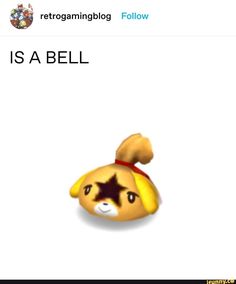 an emote with a star on it's head and caption that reads, is a bell