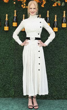 Hijab Stile, Veuve Clicquot Polo Classic, Polo Classic, Nicole Kidman, Red Carpet Looks, Dot Dress, Chic Dress, Polka Dot Dress