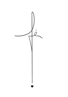 a black and white drawing of a cross with the word love written in cursive writing