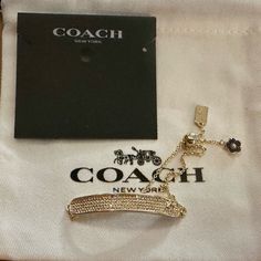 Brand New With The Tags And Absolutely Stunning Describes This Authentic Coach Pav Bar Signature C Slider Bracelet With Tea Rose Charm. Comes On Coach Jewelry Card As Pictured! Length: 9.0" Plated Brass, Glass And Cubic Zirconia Slide Closure Tea Rose Dangle Charm Beautiful! Chic Gold Coach Bracelet, Chic Gold Coach Bracelets, Chic Coach Bracelets For Gift, Slider Bracelet, Coach Jewelry, Coach New York, Tea Rose, Jewelry Card, Brass Glass