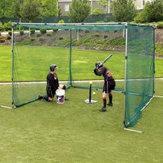 some baseball players are on the field with their bats