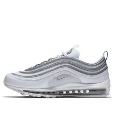 Nike Air Max 97 'White Silver' 921826-105 (SNKR/Reflective) Nike Air Max 97 White, Workout Outfits, Nike Air Max 97, White Silver, Air Max, Nike Air Max, Workout Clothes, Metallic Silver, Nike Air