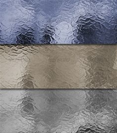 four different metallic foils that look like they have been used as wallpaper or paper