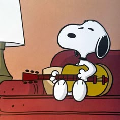 Cartoon Character, Snoopy, Guitar