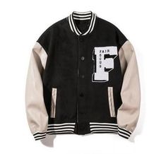 Baseball jacket Leather Baseball Jacket, Baseball Jacket Men, Varsity Jacket Women, Japanese Streetwear, Baseball Jacket, High Fashion Street Style, Outerwear Coats, Jacket Sale, Comfortable Outfits