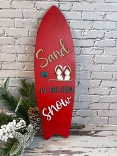 Beach Christmas Decor - Sand is the New Snow Tropical Christmas Decorations, Beach Christmas Decor, Beachy Christmas Decor, Gone To The Beach, Beach Christmas Decorations, The Beach Is Calling, Beach Is Calling, Aussie Christmas, Florida Christmas