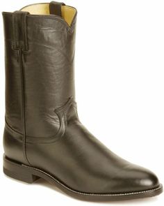 Justin Men's Classic Roper Cowboy Boot Black US - http://authenticboots.com/justin-mens-classic-roper-cowboy-boot-black-us/ Camping Boots, Roper Cowboy Boots, Justin Boots, Heel Caps, Boys Boots, Cowboy Boot