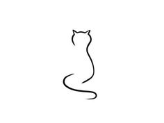 a black and white drawing of a cat