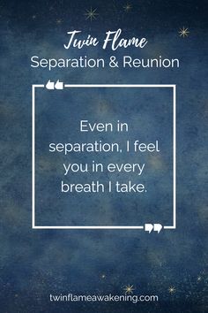 a blue background with the words twin flame separation and reunion