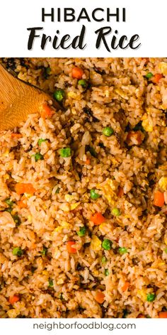 rice with peas and carrots in a skillet