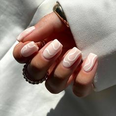 25 White Nail Design Ideas Mom's Got the Stuff Line Nail Art, Cute Short Nails, Milky Nails, White Acrylic Nails, Lines On Nails, White Nail Designs, Minimalist Nails, Nail Arts, Acrylic Nail Designs