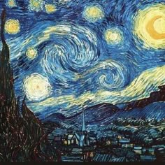 the starry night painting by person