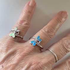 *  Sterling Silver Lab Blue or White Opal Dragonfly Ring, Boho Ring, Bug Ring, Statement Ring, Spirit, Spiritual, Fly Ring, may wear as pinky ring, thumb ring, 925 Stamped *  Dragonflies symbolize change and transformation. The way they flit across ponds and jump from patches of sunlight inspire a kind of self-reflection and deeper thinking. Of course, they are also beautiful to look at. *  Perfect gift idea for any occasion: birthday, anniversary, engagement, graduation, bridesmaid, Mother's Da Bug Ring, Dragonfly Ring, Ring Opal, Boho Ring, Thumb Rings, Ring Promise, Pinky Ring, Opal Ring, White Opal