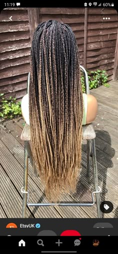 Brown To Blonde Box Braids, Box Braids With Color Highlights, Brown Box Braids, Full Lace Braided Wig, Style Box Braids, Box Braids Knotless, Brown Blonde Ombre, Ombre Box Braids, Wig Braids