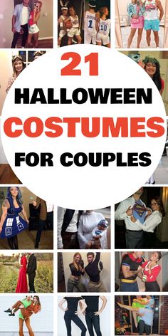 21 creative Halloween costumes for couples displayed in a collage. Easy Couples Costumes, Meme Costume, Halloween Costumes Diy Couples, Diy Couples Costumes, Costume Carnaval, Best Couples Costumes