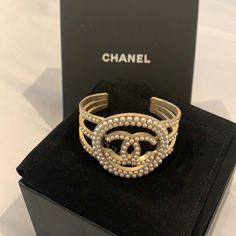 Amazing Chanel Pearl Cuff Bracelet. Makes A Huge Statement! Perfect. No Flaws At All. Purchased At Chanel Boutique At Burgdorf Goodman. Chanel Cuff, Chanel Pearl, Pearl Cuff Bracelet, Chanel Boutique, Jewelry Chanel, Pearl Cuff, Chanel Pearls, Chanel Jewelry, Womens Jewelry Bracelets