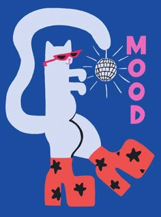 an image of a cat with stars on it's feet and the words mood