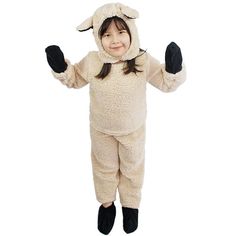 Children Cosplay Little Sheep Costume Holiday Party School Stage Costumes Funny Hooded Onesie Set Little Lamb Costume, Sheep Costume, Animal Costumes For Kids, Sheep Costumes, Lamb Costume, Toddler Fancy Dress, Baby Cosplay, Costume Toddler, Costume For Kids