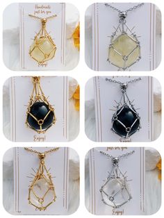 🔻Stone Type: pls send me a note of your favorite stone, I will choose and put for you  🔻Metal: Stainless Steel  🔻Empty Cage & Necklace Length S: 45mm (45+5cm) M: 60mm (60+5cm) L: 70mm   (70+5cm) CUSTOMER ORDER ACCEPTED: if you have your favourite Stone, pls feel free to contact me Necklace String, Cage Necklace, Caged Necklace, String Bag, Necklace Length, Pendant Necklaces, Favorite Jewelry, Stone Color, Jewelry Necklace Pendant