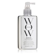 Achieve a sleek and silky texture with the Color WOW Dream Coat Supernatural; a silicone free spray that simultaneously combats frizz, controls moisture levels and smoothes each fiber. The humidity-proofing treatment protects hair for up to 72 hours, or for two to three shampoos. Colour processed hair is extremely prone to frizz due to chemicals making hair porous, however the Dream Coat formula utilises a heat-activated polymer that compresses, tightens and seals the fiber. Once heated using a Color Wow Dream Coat, Wow Dream Coat, Humidity Hair, Anti Frizz Spray, Wow Hair Products, Anti Frizz Hair, Frizz Free Hair, Olivia Culpo