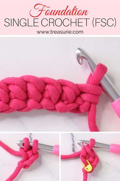 the instructions for how to make a crochet hook with two hooks and yarn