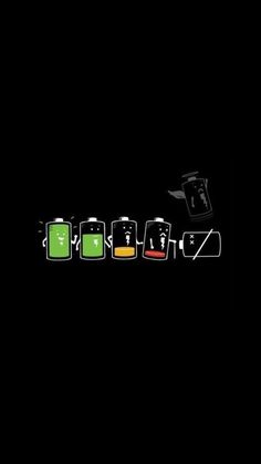 a black background with different colored cell phones