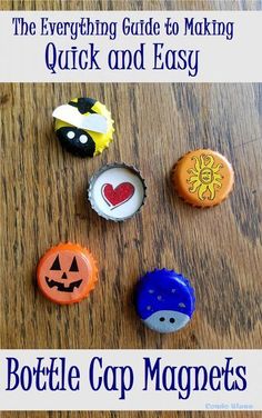 the everything guide to making quick and easy bottle cap magnets for halloween or fall