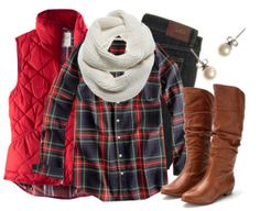 Friday Fashion: The Perfect Winter InVESTment! I love these cute outfit ideas to add a vest to! Vest Outfit, Red Vest, Moda Chic, Winter Mode, Outfit Casual, Fall Winter Outfits, Perfect Outfit