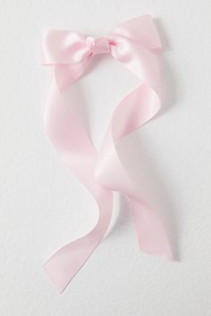 Put the finishing touch on your tresses with this feminine accessory that features a dainty satin bow with an easy clip closure for all-day wear. | Petite Bow by Free People in Pink Pink Hair Accessories, Pink Hair Bows, Bow Hairstyle, Pink Ballerina, Pink Fits, Bow Jewelry, Girly Accessories, Vintage Vogue, Satin Bow