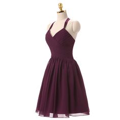 Dark Pink Homecoming Dress, Prom Dress Mini, Classy Homecoming Dress, Plum Cocktail Dress, Purple Dress Short, Plum Colored Dresses, Dark Purple Dresses, Halter Cocktail Dress, Plum Dress